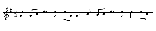 The White Hen - staff notation