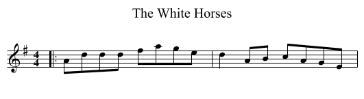 The White Horses - staff notation