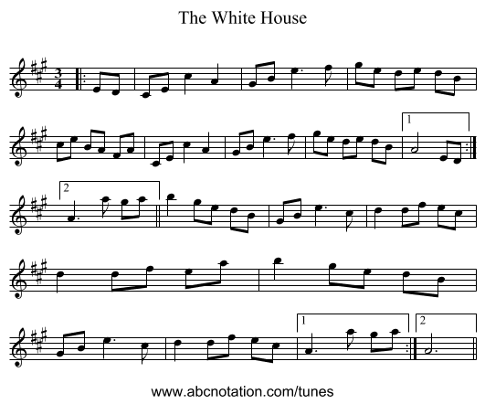 The White House - staff notation