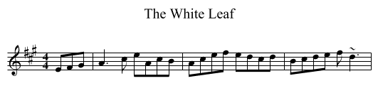 The White Leaf - staff notation