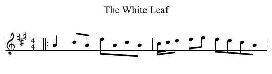 The White Leaf - staff notation