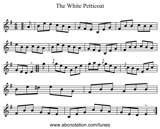The White Petticoat - staff notation