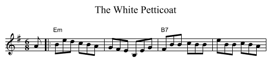 The White Petticoat - staff notation