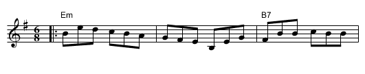 the White Petticoat - staff notation