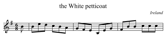 the White petticoat - staff notation