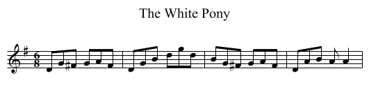 The White Pony - staff notation