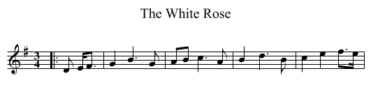 The White Rose - staff notation