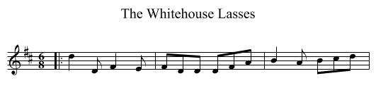 The Whitehouse Lasses - staff notation