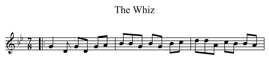 The Whiz - staff notation