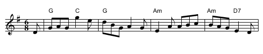 The Widow Magee - staff notation