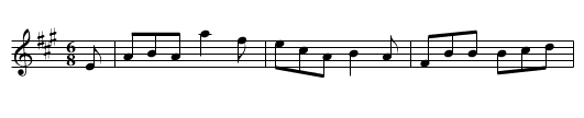 The Widow Magee - staff notation