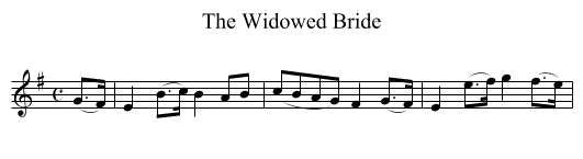 The Widowed Bride - staff notation