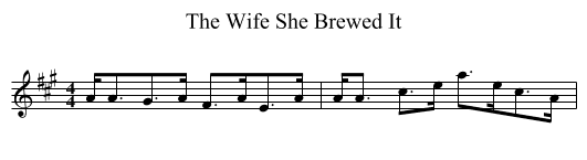 The Wife She Brewed It - staff notation
