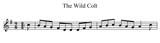 The Wild Colt - staff notation