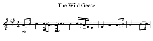 The Wild Geese - staff notation
