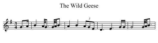 The Wild Geese - staff notation