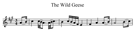 The Wild Geese - staff notation
