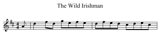 The Wild Irishman - staff notation