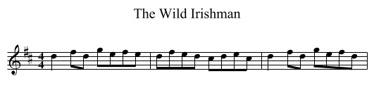 The Wild Irishman - staff notation