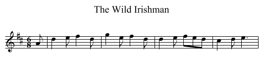 The Wild Irishman - staff notation