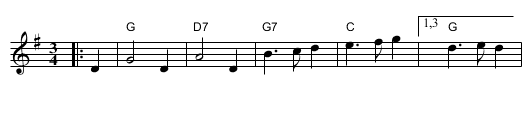the Wild Rose of the Mountain - staff notation