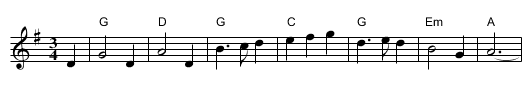The Wild Rose - staff notation