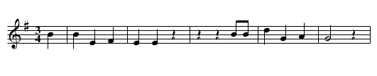 The Willow Song - staff notation