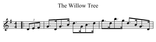 The Willow Tree - staff notation