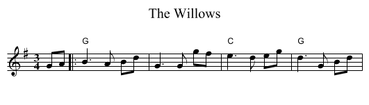 The Willows - staff notation