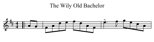 The Wily Old Bachelor - staff notation