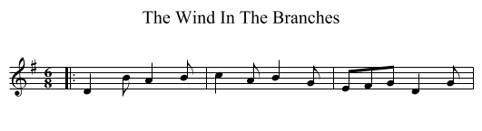 The Wind In The Branches - staff notation