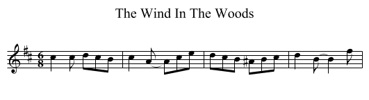 The Wind In The Woods - staff notation