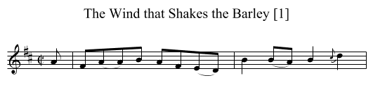 The Wind that Shakes the Barley [1] - staff notation