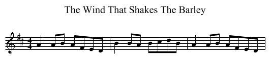 The Wind That Shakes The Barley - staff notation