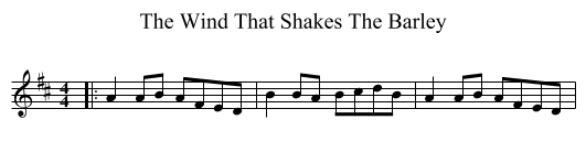 The Wind That Shakes The Barley - staff notation