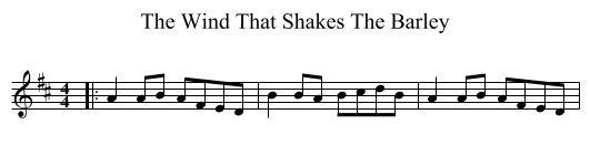 The Wind That Shakes The Barley - staff notation