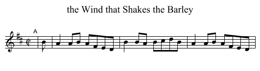 the Wind that Shakes the Barley - staff notation
