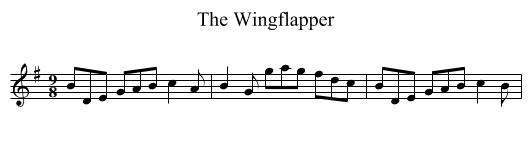 The Wingflapper - staff notation