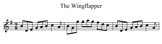 The Wingflapper - staff notation