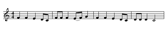 The Winnipeg Whore - staff notation