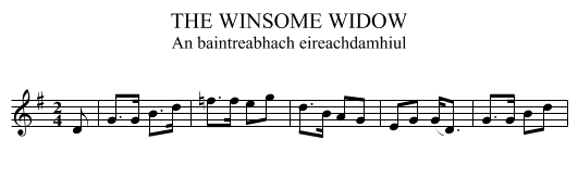 THE WINSOME WIDOW - staff notation
