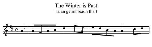 The Winter is Past - staff notation