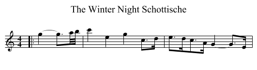 The Winter Night Schottische - staff notation