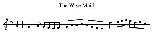 The Wise Maid - staff notation
