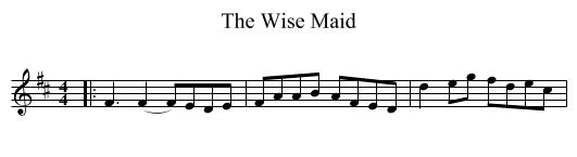 The Wise Maid - staff notation