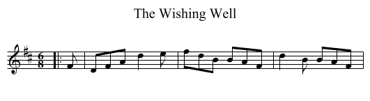 The Wishing Well - staff notation