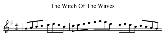 The Witch Of The Waves - staff notation