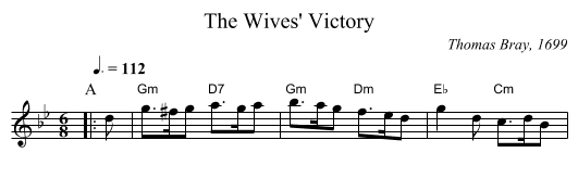The Wives' Victory - staff notation
