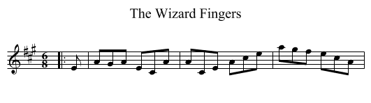 The Wizard Fingers - staff notation