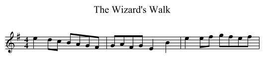 The Wizard's Walk - staff notation